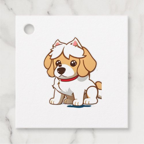 Adorable Paws Cute Puppy Favor Tags