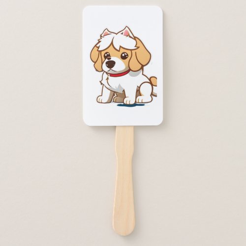 Adorable Paws Cute Puppy Hand Fan
