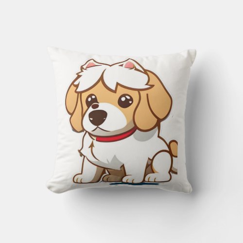 Adorable Paws Cute Puppy Throw Pillow