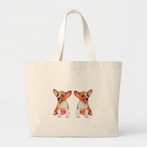 Adorable Pembroke Welsh Corgi Dog Lover Tote Bag
