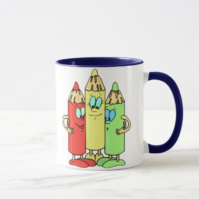 Adorable Pencil Characters Mug (Right)