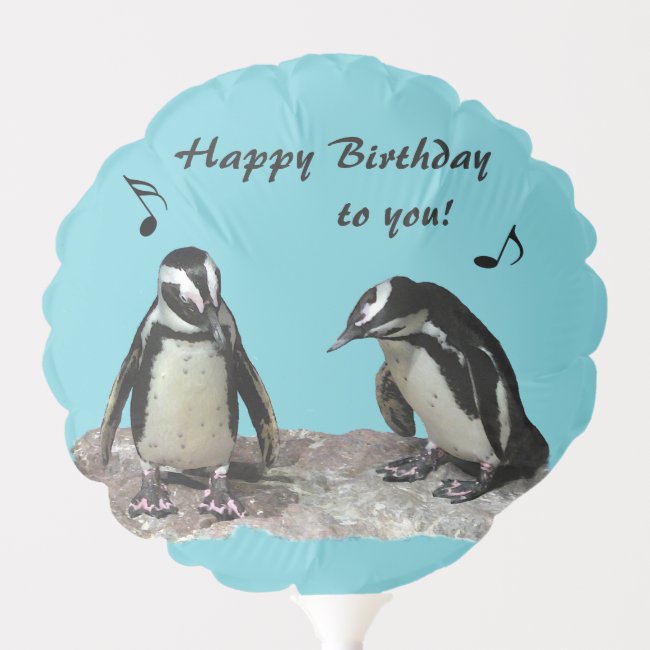 Adorable Penguin Birds Animal Birthday Balloon