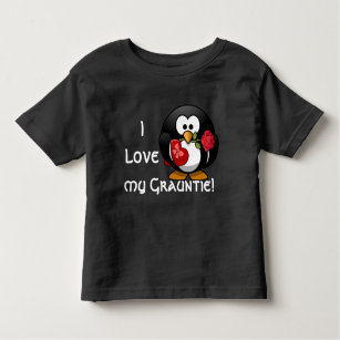 Adorable penguin declares "I love my Grauntie!" Toddler T-shirt