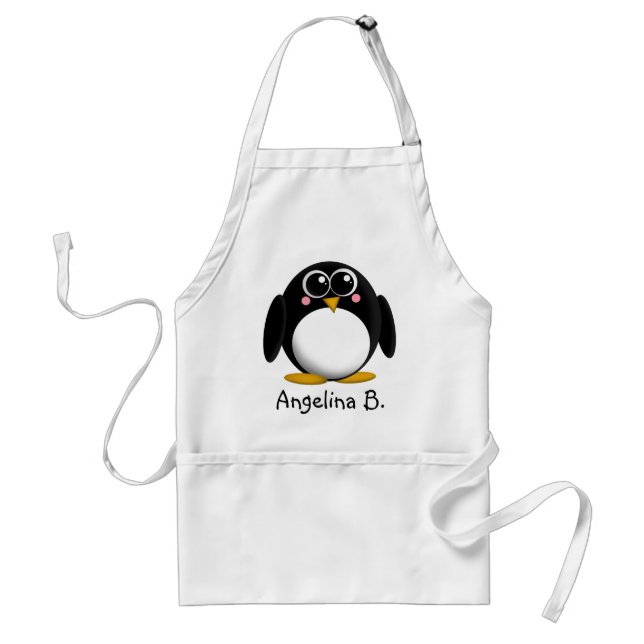 Adorable Penguin Personalized Apron (Front)