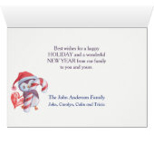 Adorable Penguins Hearts and Snowflake Christmas (Inside Horizontal (Bottom))