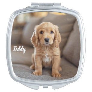 Adorable Personalized Cocker Spaniel Compact Mirror