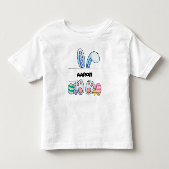 Adorable Personalized Easter Bunny  Toddler T-shirt (Front)