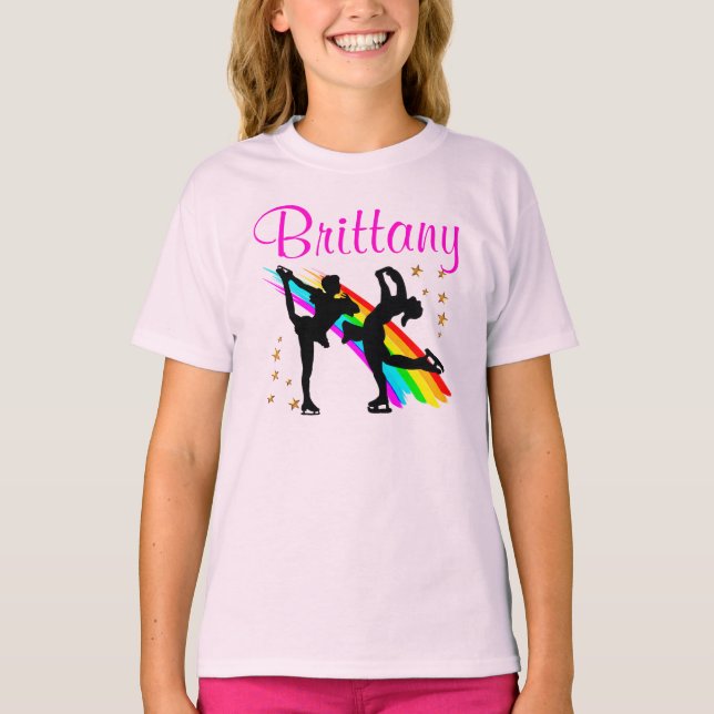 ADORABLE PERSONALIZED FIGURE SKATING APPAREL T-Shirt (Front)