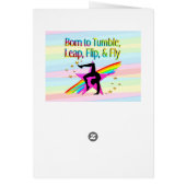 ADORABLE PERSONALIZED GYMNASTICS NOTE CARDS (Back)