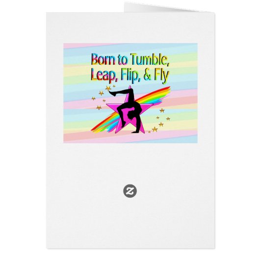 ADORABLE PERSONALIZED GYMNASTICS NOTE CARDS (Back)