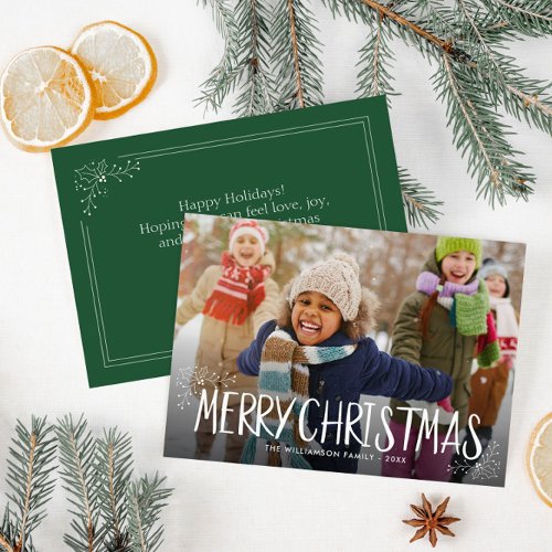 adorable personalized holiday photo card
