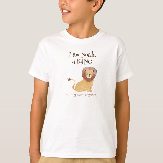 Adorable Personalized Lion, the King T-shirt (Front)