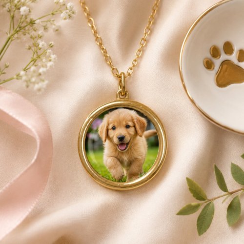Adorable Pet Puppy Gold Plated Necklace