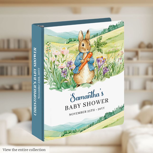 Adorable Peter Rabbit Baby Shower Keepsake Binder (Adorable Peter Rabbit Baby Shower Keepsake Binder)