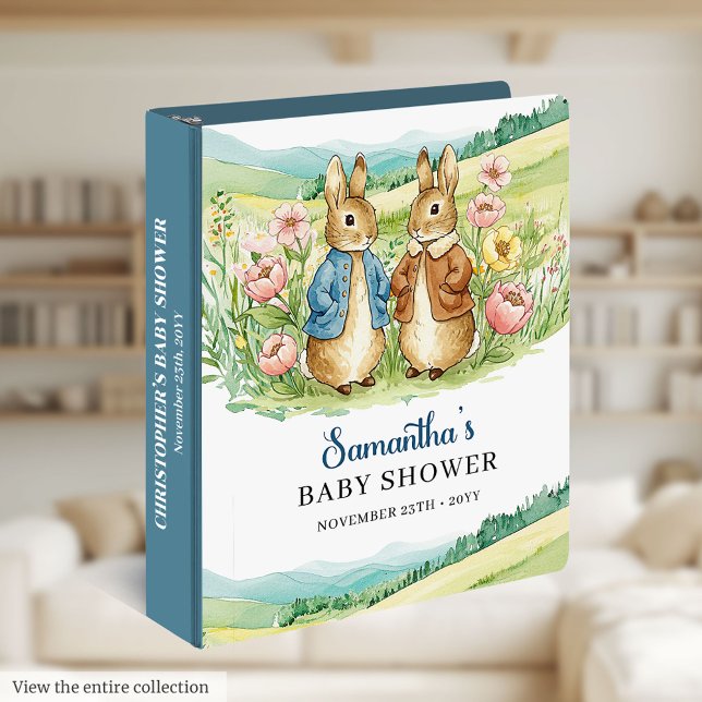 Adorable Peter Rabbit Baby Shower Keepsake Book 3 Ring Binder (Adorable Peter Rabbit Baby Shower Keepsake Book 3 ring binder)