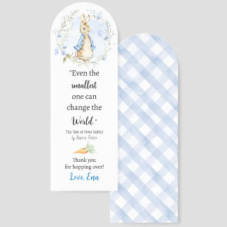 Adorable Peter Rabbit Blue Bookmark