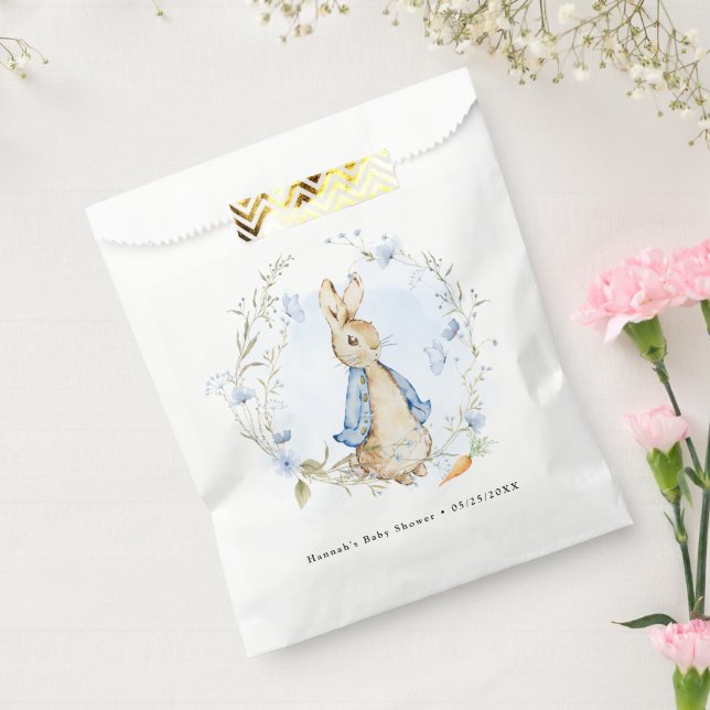 Adorable Peter Rabbit Blue Favor Bag (Sealed)