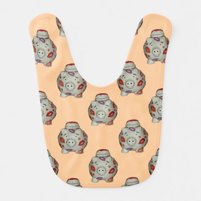 Adorable Pig Baby Bib (Front)