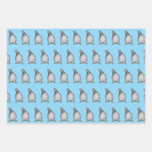 Adorable Pigeons Wrapping Paper Sheets
