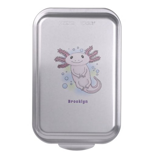 Adorable pink axolotl cartoon cake pan