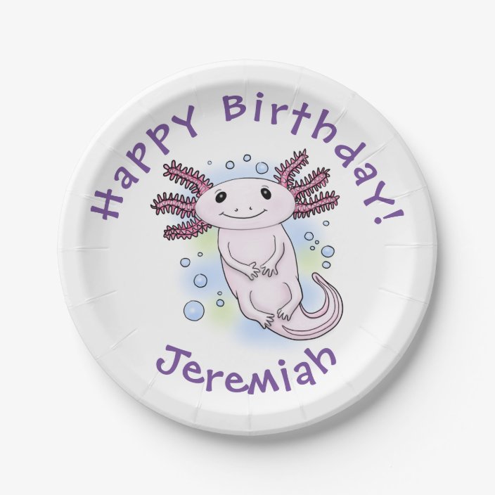 Adorable Pink Axolotl Cartoon Paper Plate Zazzle Com Adorable Pink Axolotl Cartoon Paper Plate Zazzle Com