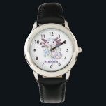 Adorable pink axolotl cartoon watch<br><div class="desc">I love axolotls! This cute Mexican walking fish cartoon is both happy and fun.</div>