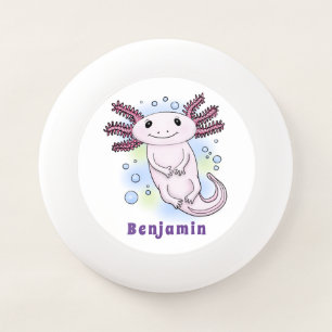 Adorable pink axolotl cartoon Wham-O frisbee
