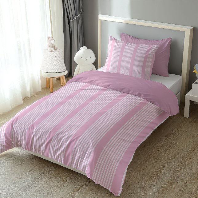 Adorable Pink Check Duvet Cover for Little Girls (Adorable Pink Check Duvet Cover for Little Girls)