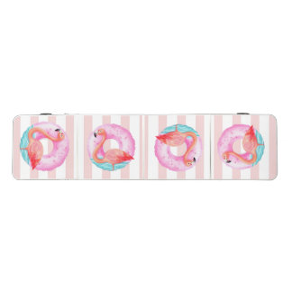 Adorable Pink Flamingos,Pool Float Stripes Beer Pong Table