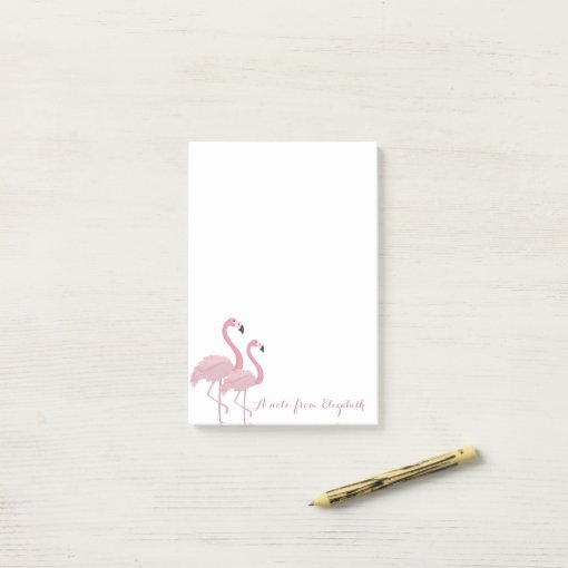 Adorable Pink Flamingos Post-it Notes | Zazzle