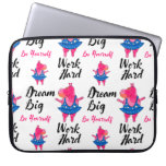 Adorable Pink Hippo Ballerina With Sign &quot;dream Big Laptop Sleeve at Zazzle