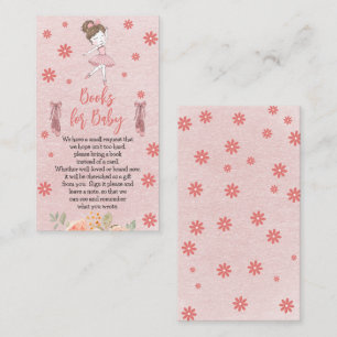 Adorable Pink Little Ballerina Tutu Girl Baby Show Enclosure Card