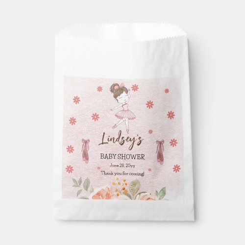 Adorable Pink Little Ballerina Tutu Girl Baby Show Favor Bag