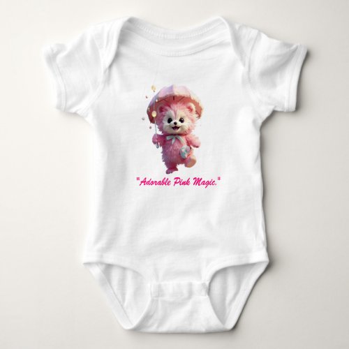 Adorable Pink Magic Baby Bodysuit