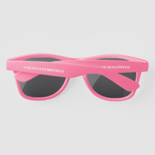 Adorable Pink Party Favor Sunglasses Customizable