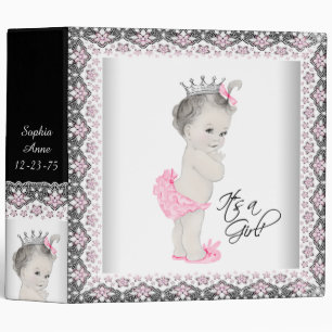 Adorable Pink Princess Baby Binder