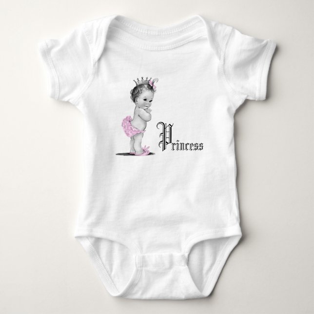 Adorable Pink Princess Baby Girl Shirts (Front)
