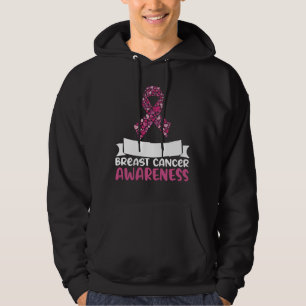 Adorable Pink Ribbon Breast Cancer Awareness Women Hoodie