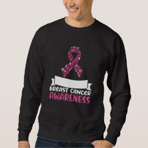 Adorable Pink Ribbon Breast Cancer Awareness Women Sweatshirt