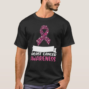 Adorable Pink Ribbon Breast Cancer Awareness Women T-Shirt