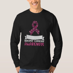 Adorable Pink Ribbon Breast Cancer Awareness Women T-Shirt