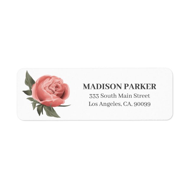 Adorable Pink Rose Label (Front)