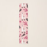 Adorable Pink White Llama Maraca Cactus Floral Scarf<br><div class="desc">This cute and fun pattern is perfect for the trendy woman or girl. It features hand-drawn illustrations of bubblegum pink, white, and black llamas, patterned maracas, cactus, and flowers on top of a simple blush pink background. It's adorable, funny, playful, unique, and cool! ***IMPORTANT DESIGN NOTE: For any custom design...</div>