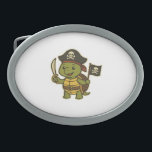 Adorable Pirate Turtle Classic T-Shirt Belt Buckle<br><div class="desc">Adorable Pirate Turtle Classic T-Shirt</div>