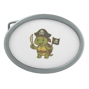 Adorable Pirate Turtle Classic T-Shirt Belt Buckle