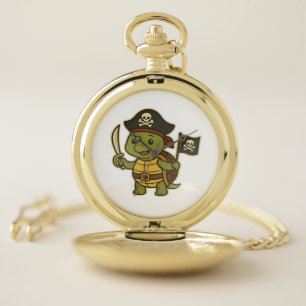 Adorable Pirate Turtle Classic T-Shirt Pocket Watch
