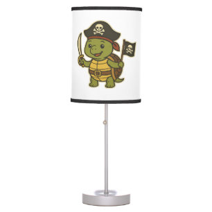 Adorable Pirate Turtle Classic T-Shirt Table Lamp