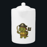 Adorable Pirate Turtle Classic T-Shirt Teapot<br><div class="desc">Adorable Pirate Turtle Classic T-Shirt</div>