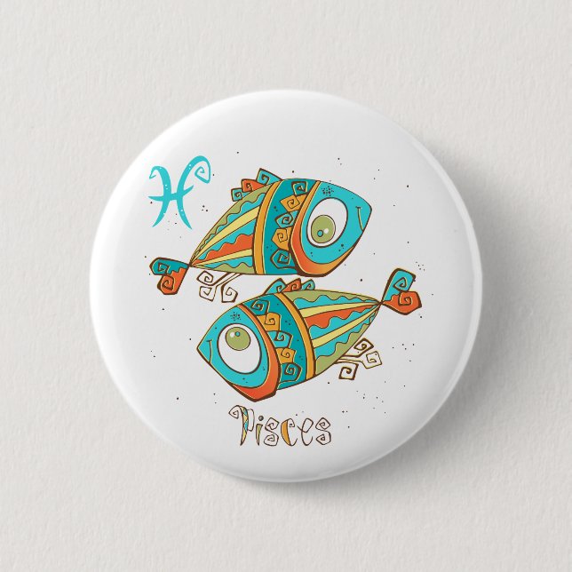 Adorable Pisces Fish Button (Front)