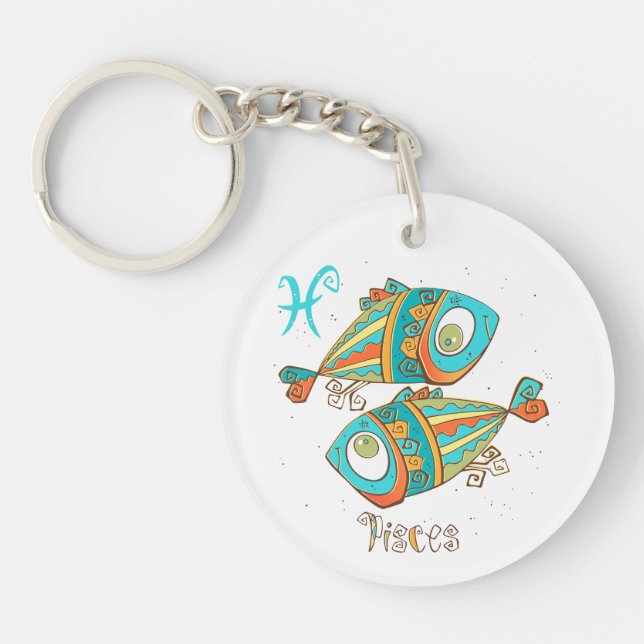 Adorable Pisces Fish Keychain (Front)